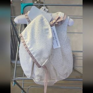 NWT Romper and Bonnet Set